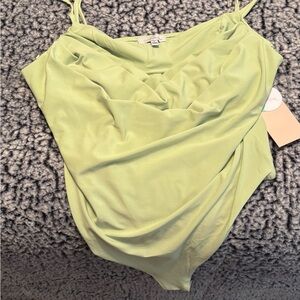 Light Green Draped Bodysuit